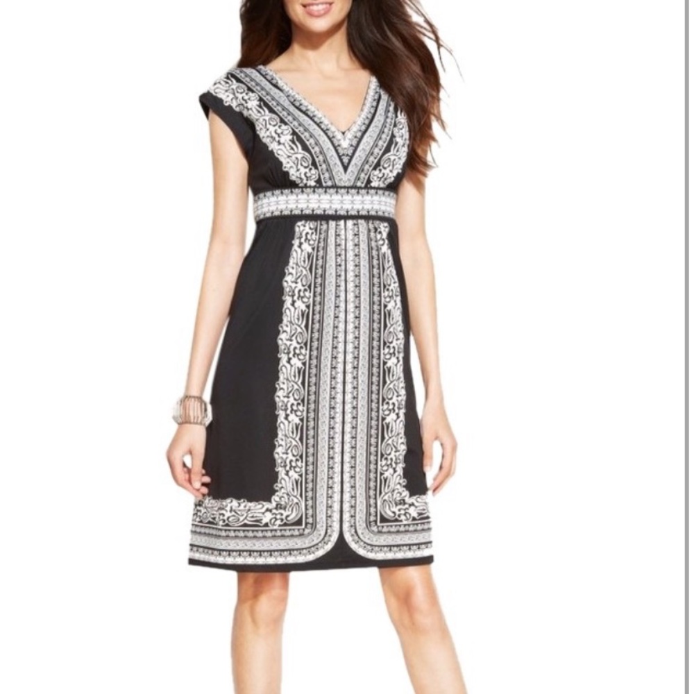 INC International Concepts Black and White Dress